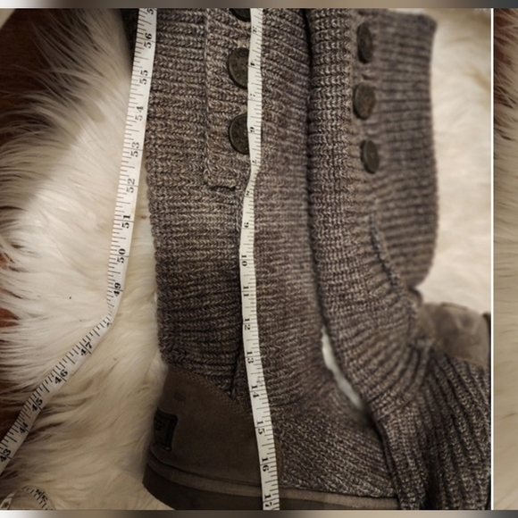 Ugg Gray Cardy shearling boots 10 - Picture 6 of 9